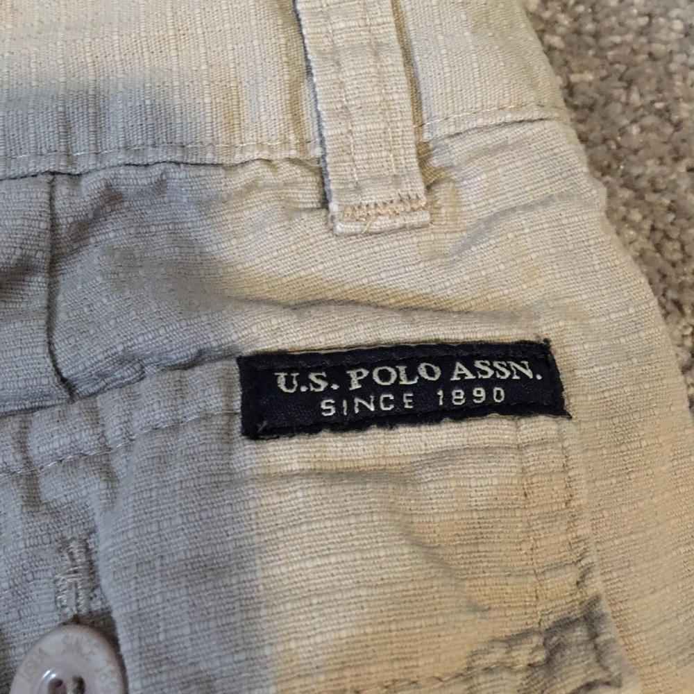 boys khaki cargo polo shorts